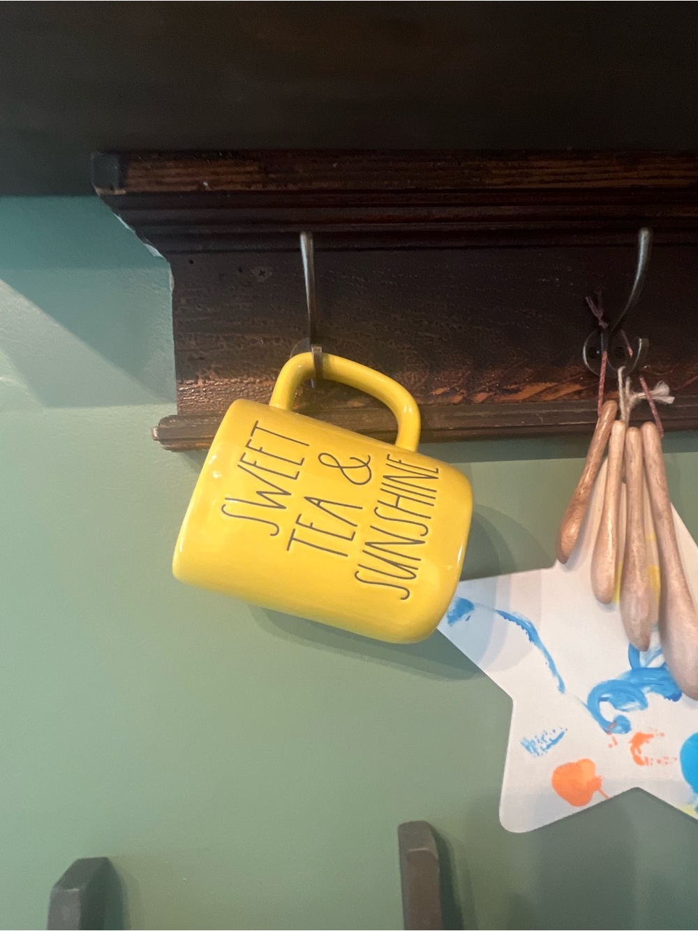 Rae Dunn Coffee Mug- “Sweet Tea and Sunshine” bright yellow
